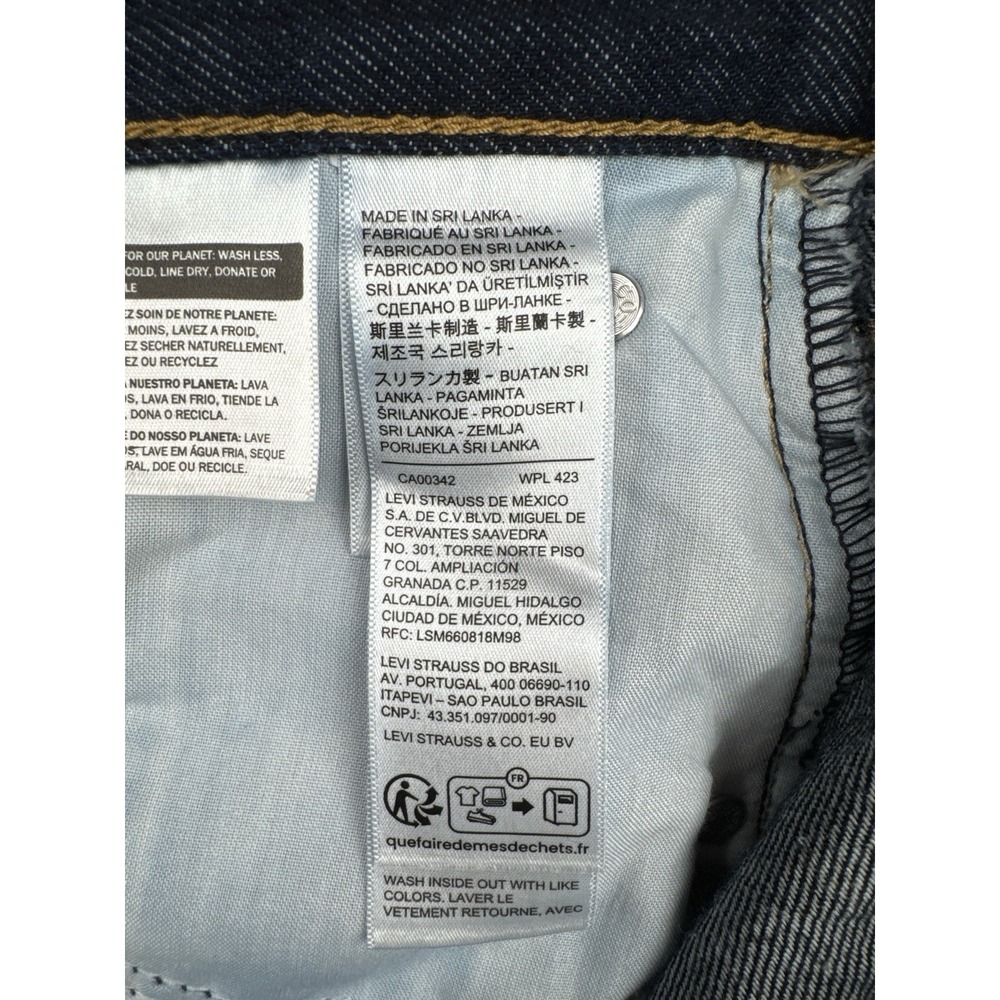 Levi's Cinch Baggy Wide Leg Jeans Dark Wash Denim 24x31 Relaxed High Rise - Picture 14 of 15